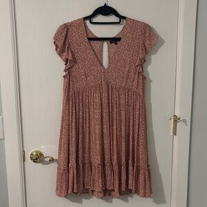 Mauve Floral Babydoll Dress